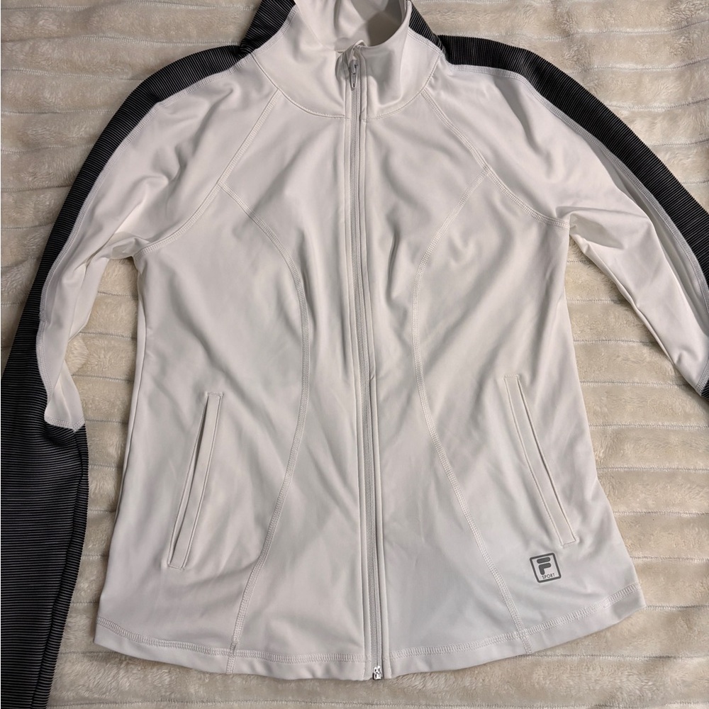 Fila Women's White and Black Jacket